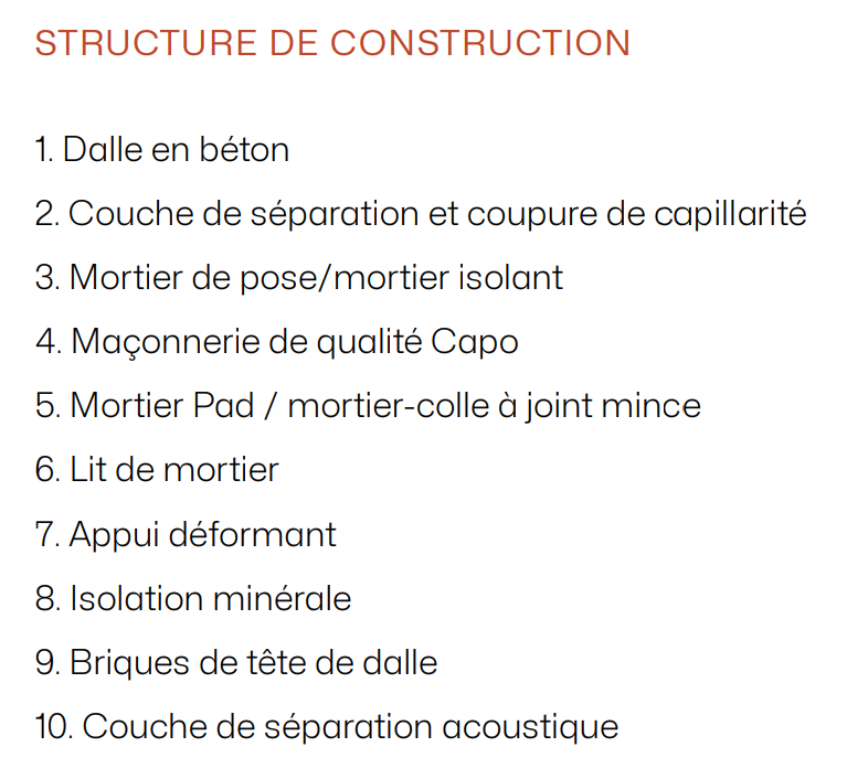 CAPO - Structure de construction - Legende